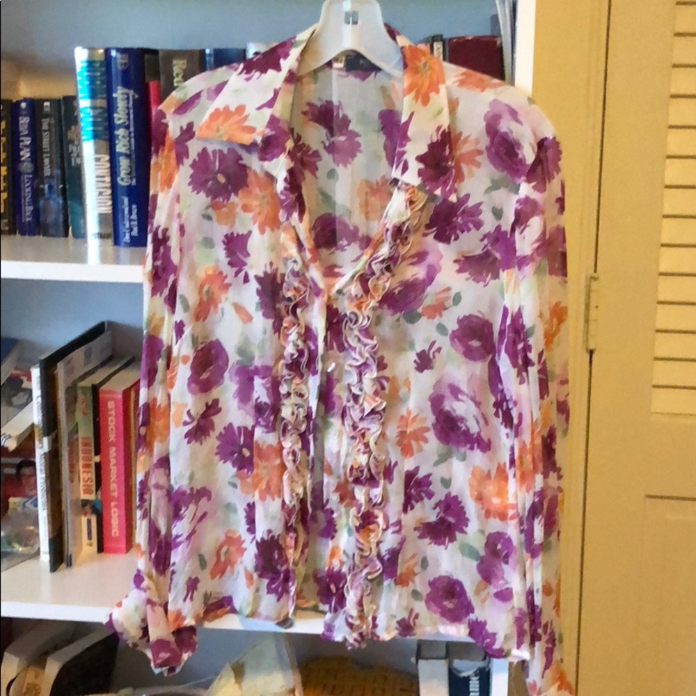 Floral button down shirt